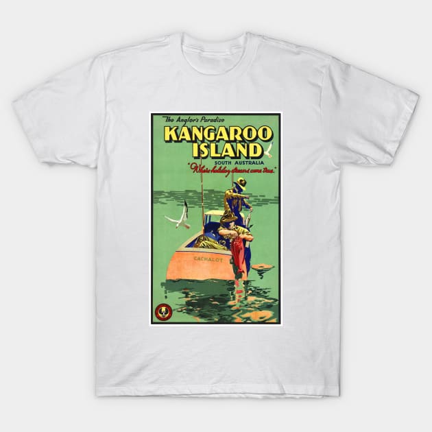 Vintage Travel Poster Australia Kangaroo Island T-Shirt by vintagetreasure